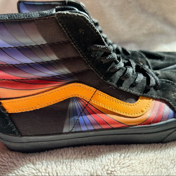 Vans Sk8-Hi Refract Black Retro Skateboard Sneakers - Picture 2 of 9